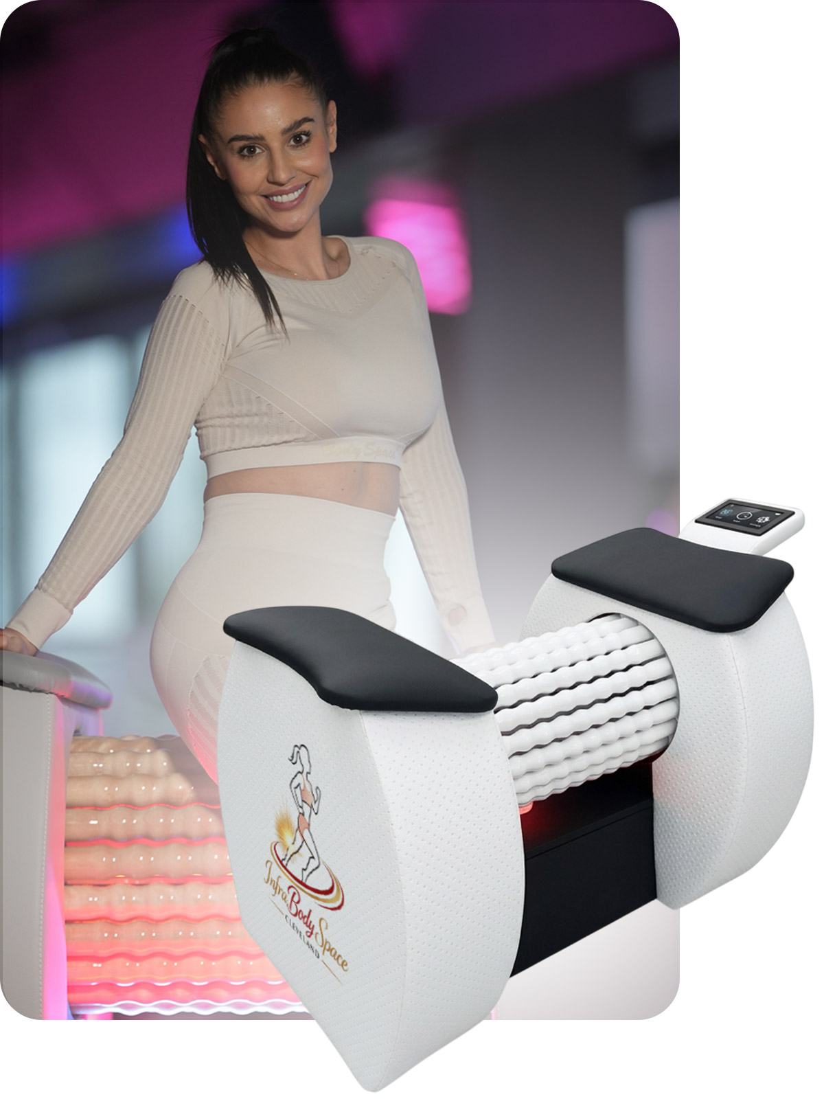 VacuTherm treadmill workout in Cleveland, Ohio for infrared fitness and vacuum fat burning training