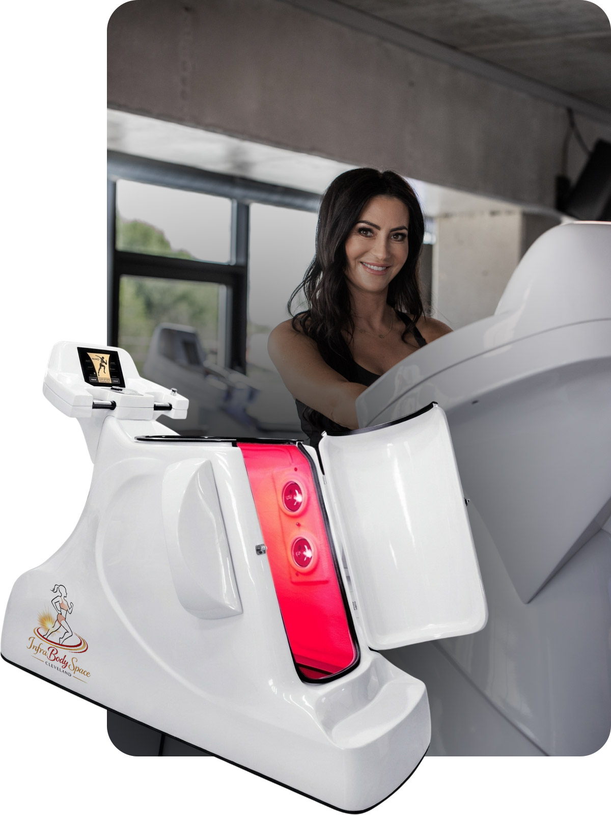 VacuTherm treadmill workout in Cleveland, Ohio for infrared fitness and vacuum fat burning training